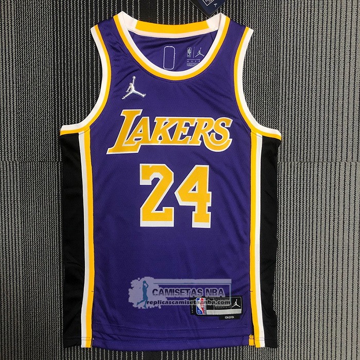 Camiseta Los Angeles Lakers Kobe Bryant NO 24 Statement 2021-22 Violeta